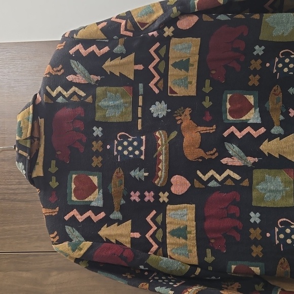 Vintage Moose/Bear/Canoe Outdoors Nature Jacket-Size Large (Vintage 11/12) - Picture 12 of 16